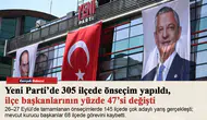 Yeni Parti’de 305 ilçede önseçim yapıldı, ilçe başkanlarının yüzde 47’si değişti
