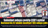 Salonları odaya çevirip ÇED'i aştılar... Bornova'da 47 odalık muafiyet 186 odaya çıktı