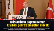 MÜSİAD İzmir Başkanı Temur: Kişi başı gelir 20 bin doları aşacak