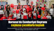 Bornova'da Cumhuriyet Bayramı coşkusu çocuklarla başladı