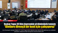 Başkan Tugay 30 Ekim depreminin yıl dönümünde konuştu  “Afetlere dirençli bir kent için çalışıyoruz”