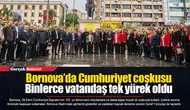 Bornova’da Cumhuriyet coşkusu... Binlerce vatandaş tek yürek oldu