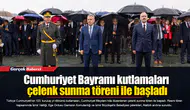 Cumhuriyet Bayramı kutlamaları çelenk sunma töreni ile başladı