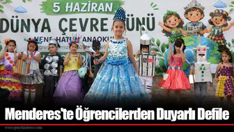 Menderes'te Öğrencilerden Duyarlı Defile