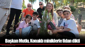 Başkan Mutlu, Konaklı miniklerle fidan dikti