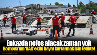 Bornova Belediyesi'nin BAK ekibi, AFAD tatbikatında deprem kurtarma ve tıbbi müdahaleyi başarıyla gerçekleştirdi.
