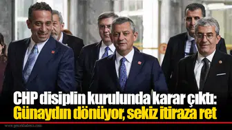 CHP disiplin kurulunda karar çıktı: Günaydın dönüyor, sekiz itiraza ret