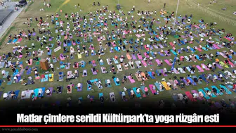 Matlar çimlere serildi Kültürpark'ta yoga rüzgârı esti