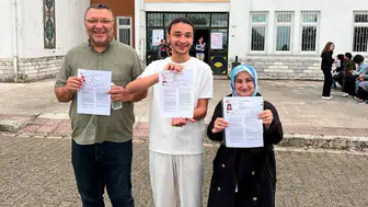 Ordu'da anne, baba ve oğul aynı okulda YKS heyecanı yaşadı