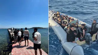 İzmir'de 59 düzensiz göçmen yakalandı, kurtarıldı