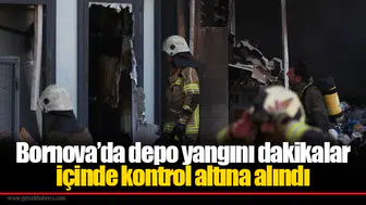Bornova’da depo yangını dakikalar içinde kontrol altına alındı