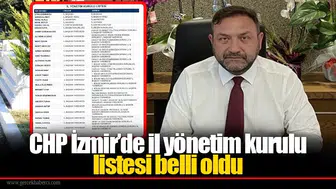 CHP İzmir’de il yönetim kurulu listesi belli oldu
