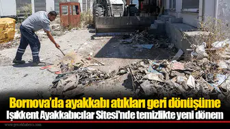 Bornova’da ayakkabı atıkları geri dönüşüme