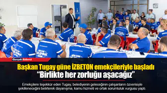 Başkan Tugay güne İZBETON emekçileriyle başladı  “Birlikte her zorluğu aşacağız”