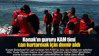 Konak’ın gururu KAM timi can kurtarmak için demir aldı