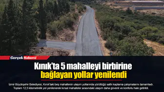 Kınık’ta 5 mahalleyi birbirine bağlayan yollar yenilendi