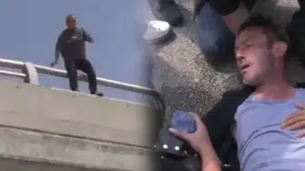 Gazilerin eyleminde arbede: Biri fenalaştı, diğeri köprüye çıktı