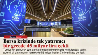 Borsa krizinde tek yatırımcı bir gecede 45 milyar lira çekti