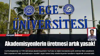 Akademisyenlerin üretmesi artık yasak!