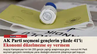 AK Parti seçmeni gençlerin yüzde 41'i: Ekonomi düzelmezse oy vermem