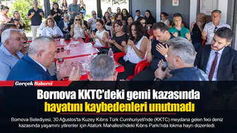 Bornova KKTC'deki gemi kazasında hayatını kaybedenleri unutmadı