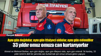 Aynı gün doğdular, aynı gün itfaiyeci oldular, aynı gün evlendiler