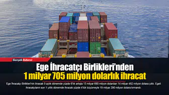 Ege İhracatçı Birlikleri’nden 1 milyar 705 milyon dolarlık ihracat