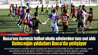 Buca’nın ücretsiz futbol okulu ailelerden tam not aldı
