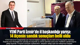 YENİ Parti İzmir'de il başkanlığı yarışı: 14 ilçenin sandık sonuçları belli oldu