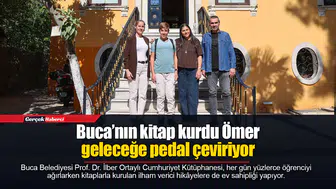 Buca’nın kitap kurdu Ömer geleceğe pedal çeviriyor
