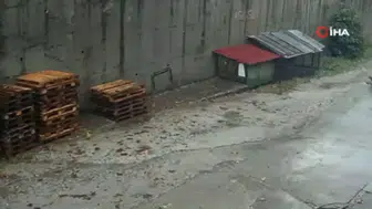 Zonguldak'ta istinat duvarının çökme anına ait görüntüler ortaya çıktı