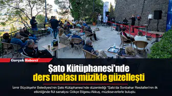 Şato Kütüphanesi'nde ders molası müzikle güzelleşti