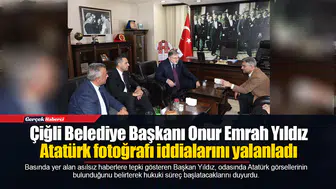 Çiğli Belediye Başkanı Onur Emrah Yıldız Atatürk fotoğrafı iddialarını yalanladı