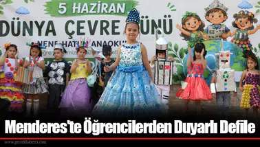 Menderes'te Öğrencilerden Duyarlı Defile