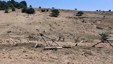 Tokat'ta TRT dizisi için kullanılan 515 dönümlük mera tahrip edildi