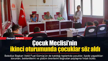 Çocuk Meclisi'nin ikinci oturumunda çocuklar söz aldı