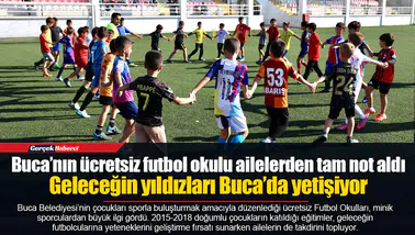 Buca’nın ücretsiz futbol okulu ailelerden tam not aldı