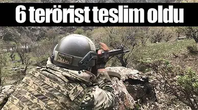 6 terörist teslim oldu