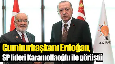 Cumhurbaşkanı Erdoğan, SP lideri Karamollaoğlu ile görüştü