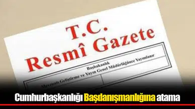 Cumhurbaşkanlığı Başdanışmanlığına atama