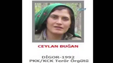 300 bin lira ödülle aranan kadın terörist Ceylan Buğan öldürüldü