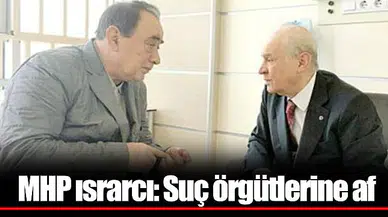 MHP ısrarcı: Suç örgütlerine af