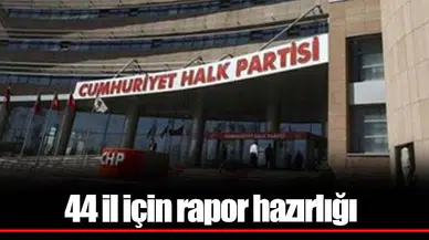 44 il için rapor hazırlığı