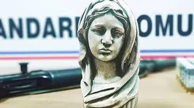 Bartın'da, 'Meryem Ana' figürlü büst ele geçirildi