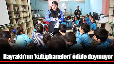 Bayraklı'nın 'kütüphaneleri' ödüle doymuyor