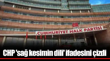 CHP 'sağ kesimin dili' ifadesini çizdi