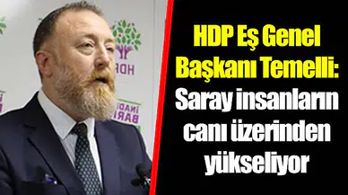 HDP Eş Genel Başkanı Temelli: Saray insanların canı üzerinden yükseliyor