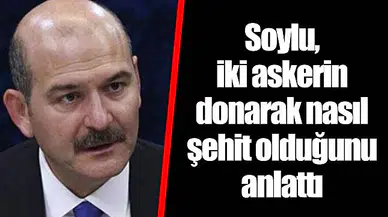 Soylu, iki askerin donarak nasıl şehit olduğunu anlattı