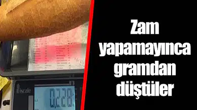 Zam yapamayınca gramdan düştüler