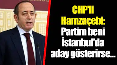 CHP'li Hamzaçebi: Partim beni İstanbul'da aday gösterirse...
